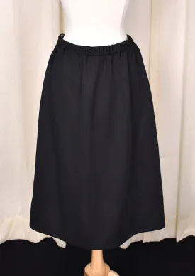 1960s Basic Black Pencil Skirt