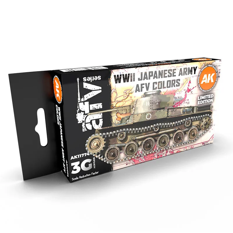 Ak Interactive - 3 Gen Acrylics - WW2 Japanese Army Afv Colors Set