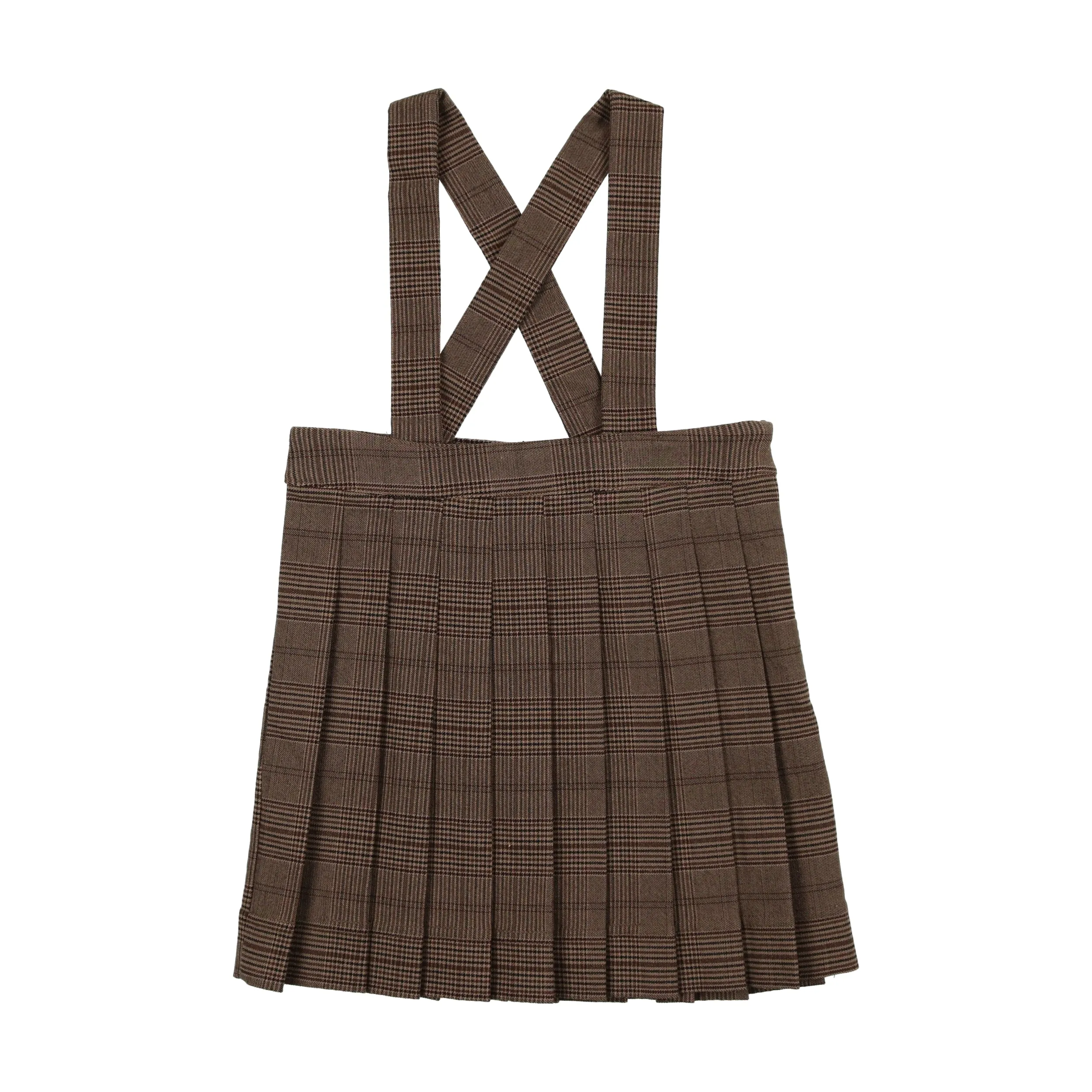 Analogie Pleated Skirt - Brown Plaid