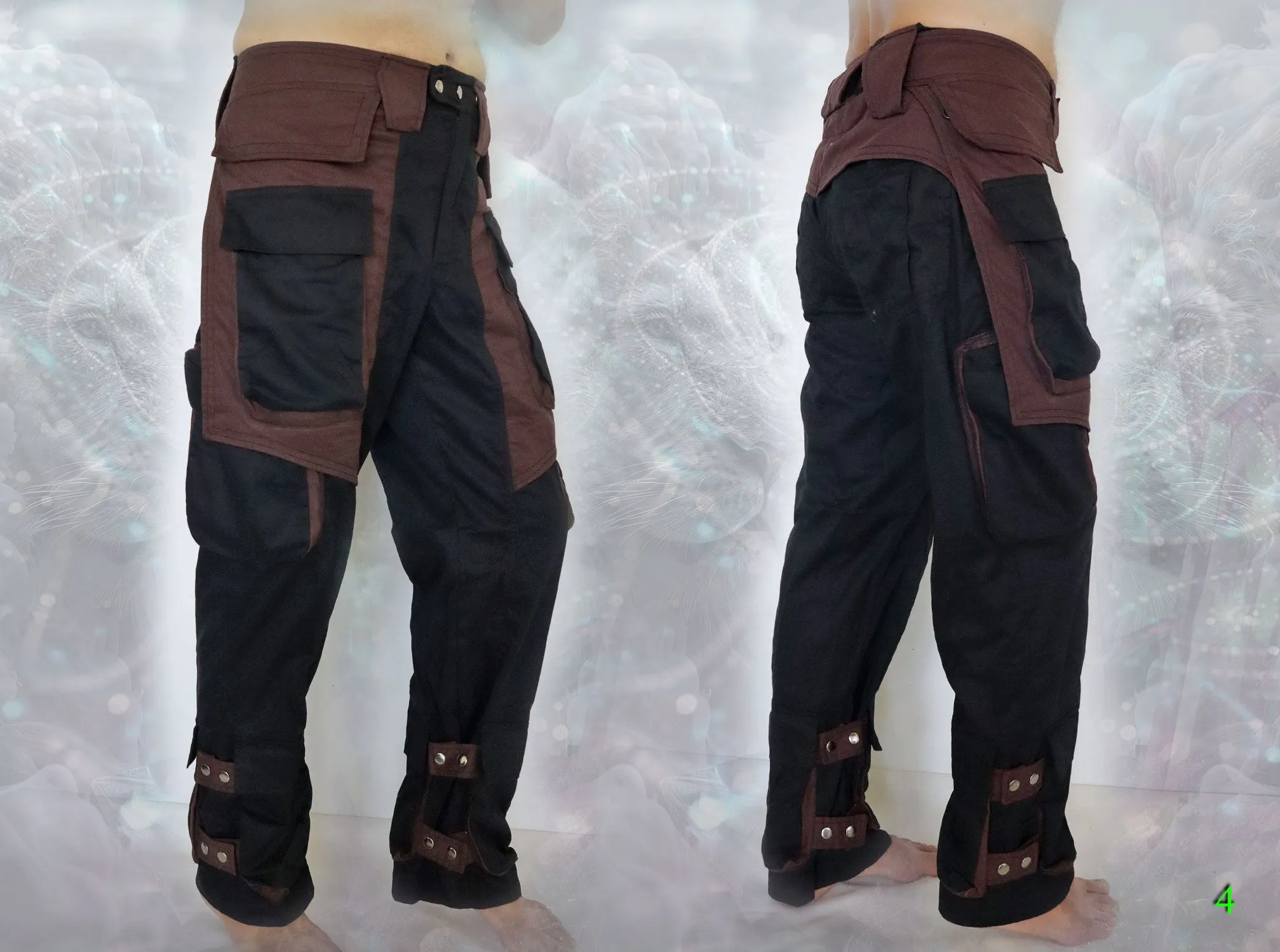 Banger Pants ~ multi cargo pockets post apocalyptic men's trousers