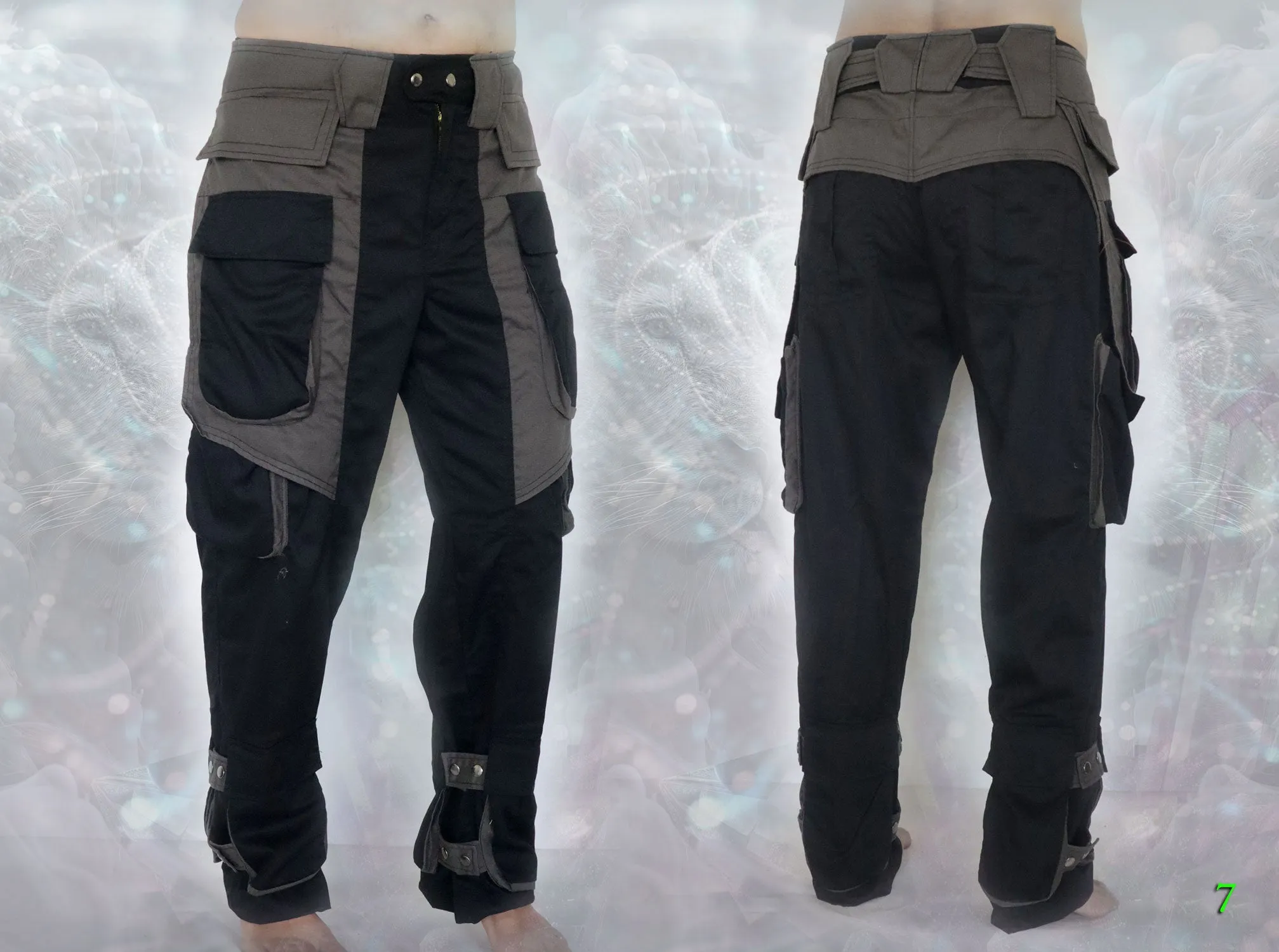 Banger Pants ~ multi cargo pockets post apocalyptic men's trousers