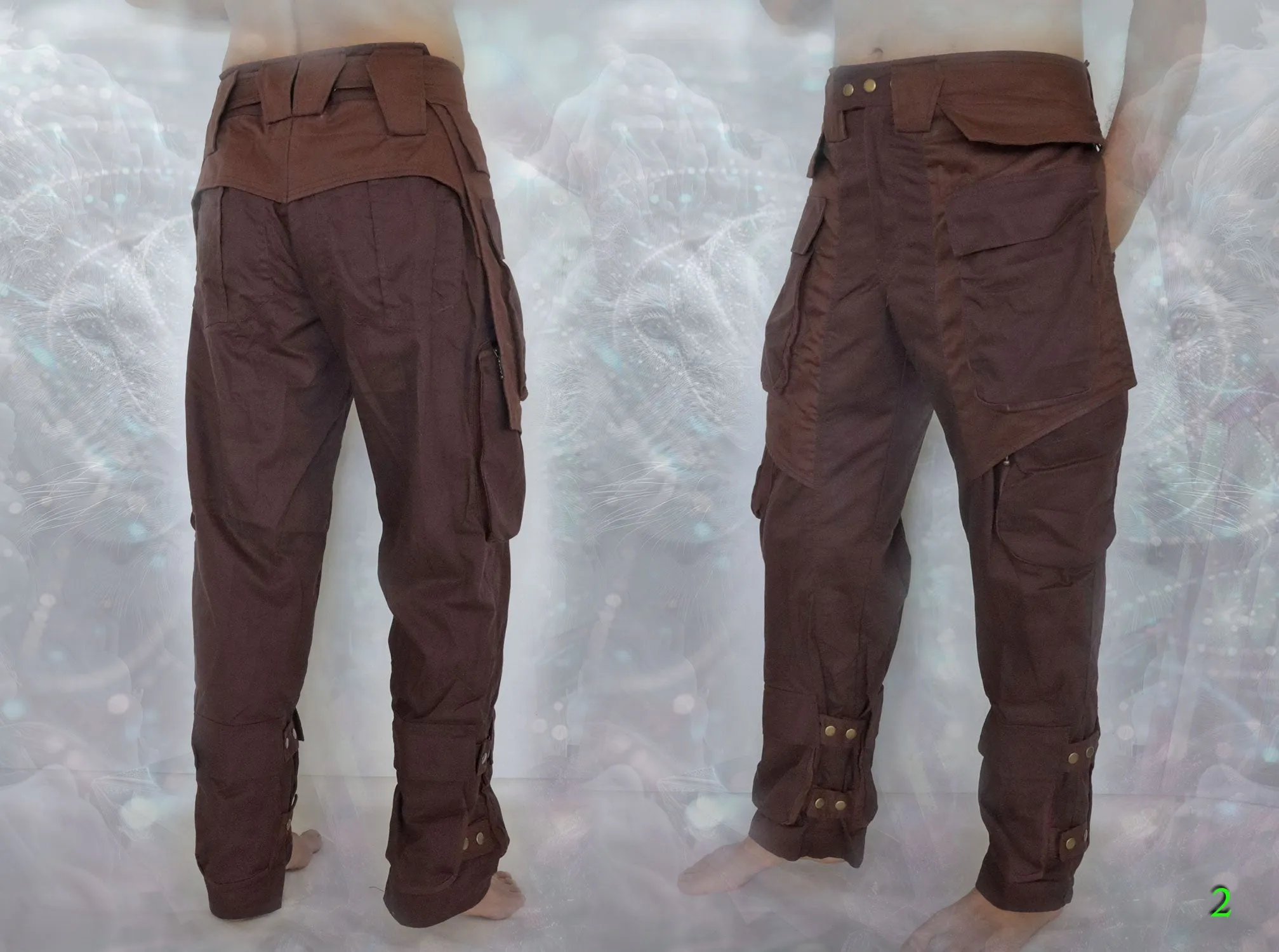 Banger Pants ~ multi cargo pockets post apocalyptic men's trousers