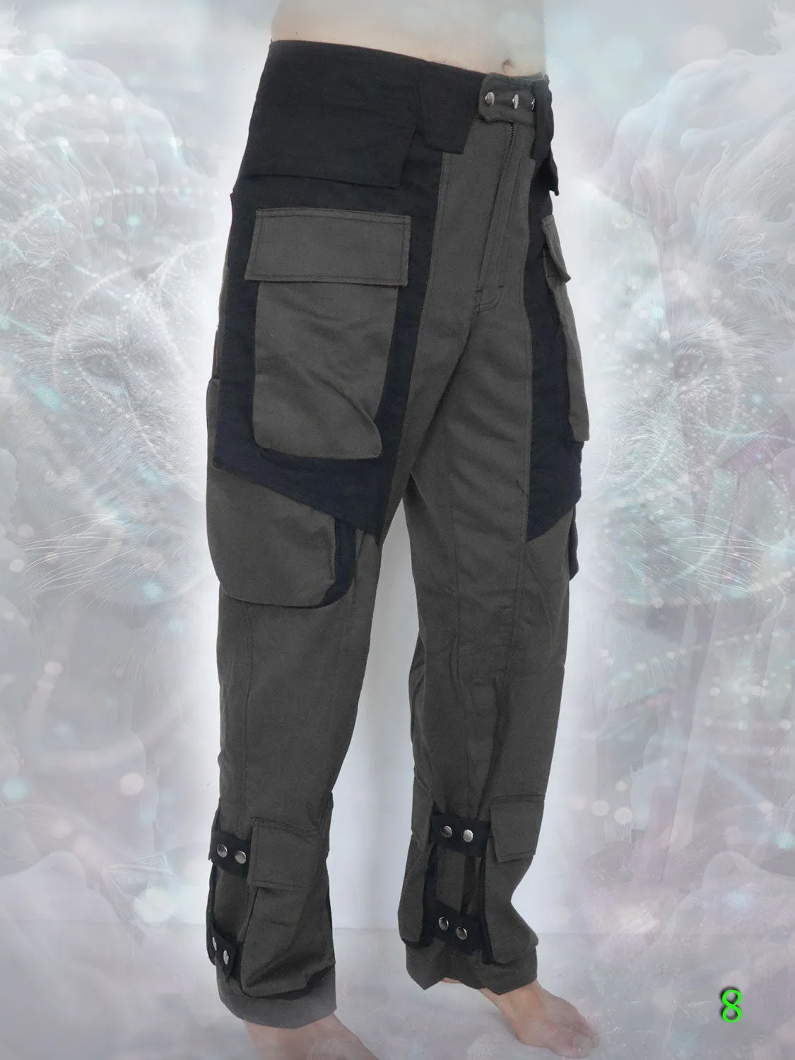 Banger Pants ~ multi cargo pockets post apocalyptic men's trousers