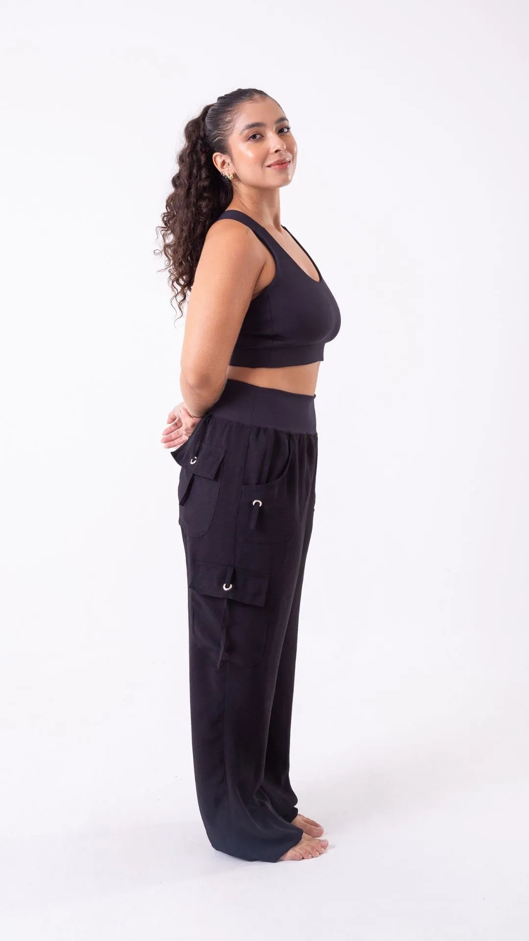 Black Lis Cargo Pants