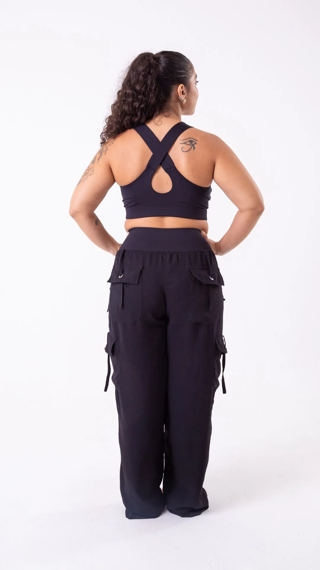 Black Lis Cargo Pants