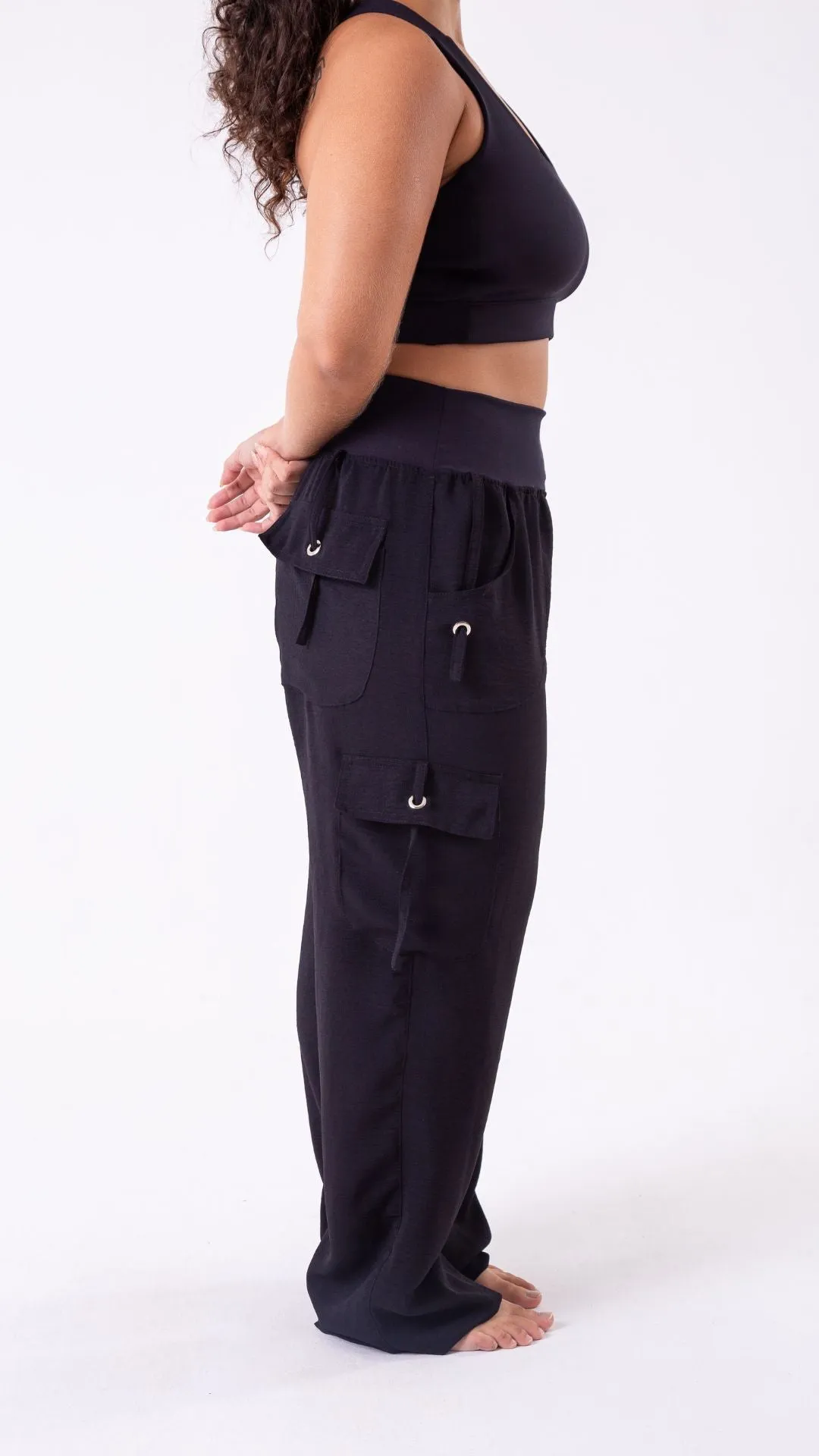 Black Lis Cargo Pants