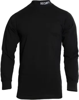 Black - Security Mock Turtleneck Long Sleeve T-Shirt