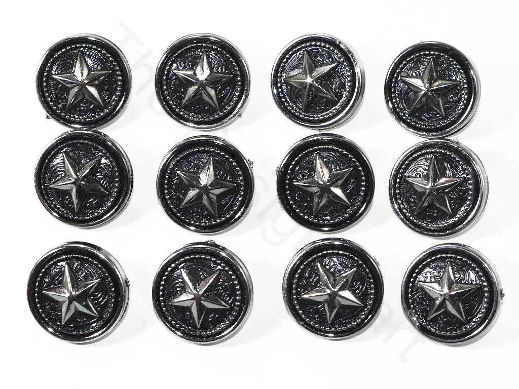 Black Star Coat Buttons