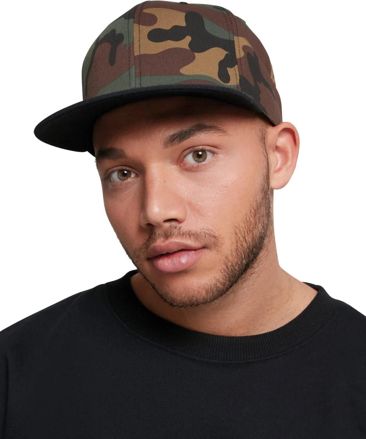 Black/Green Camo - Classic snapback 2-tone camo (6089TC)