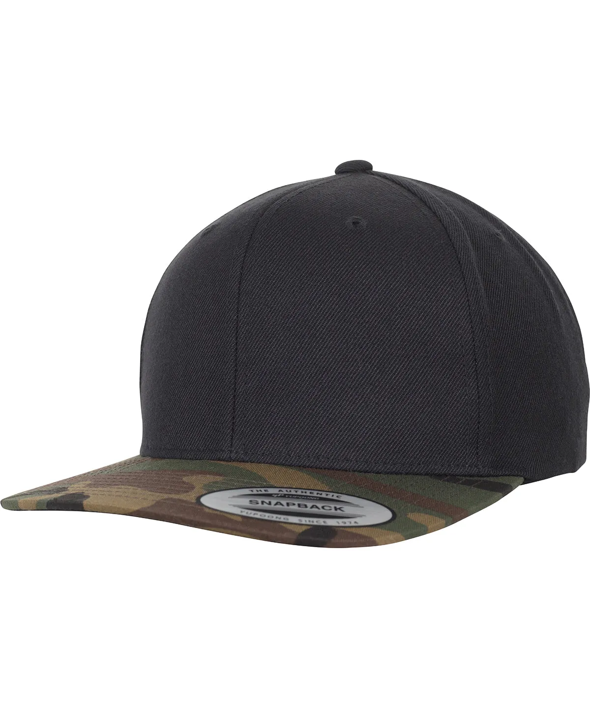 Black/Green Camo - Classic snapback 2-tone camo (6089TC)