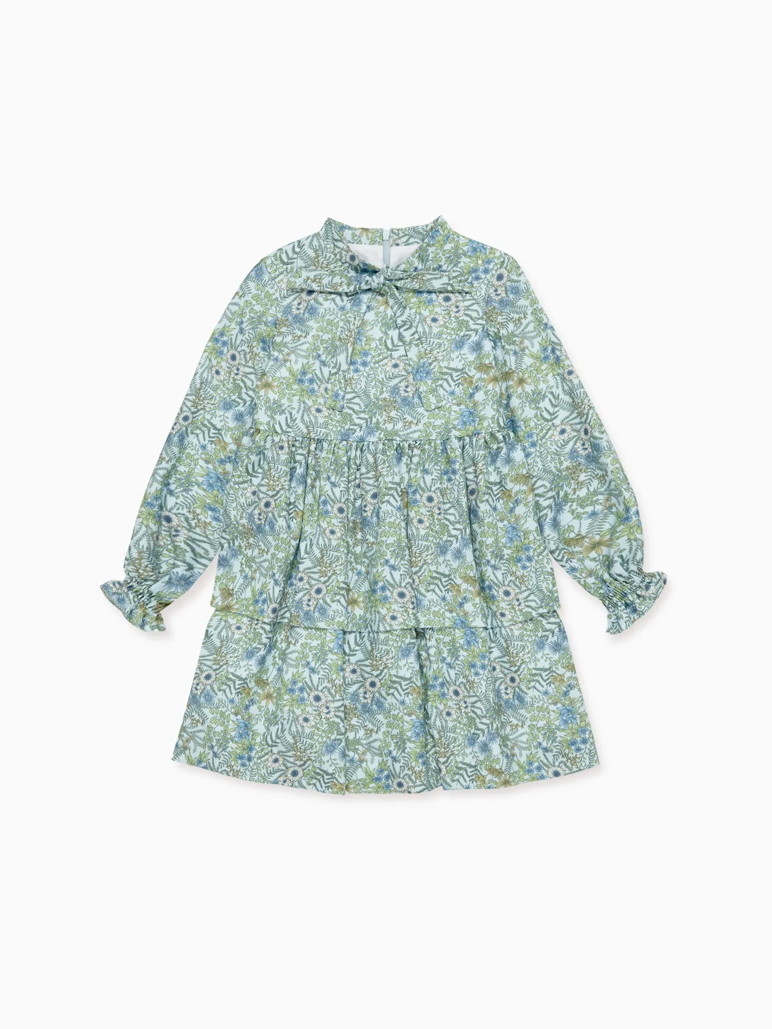 Blue Floral Alysia Girl Dress