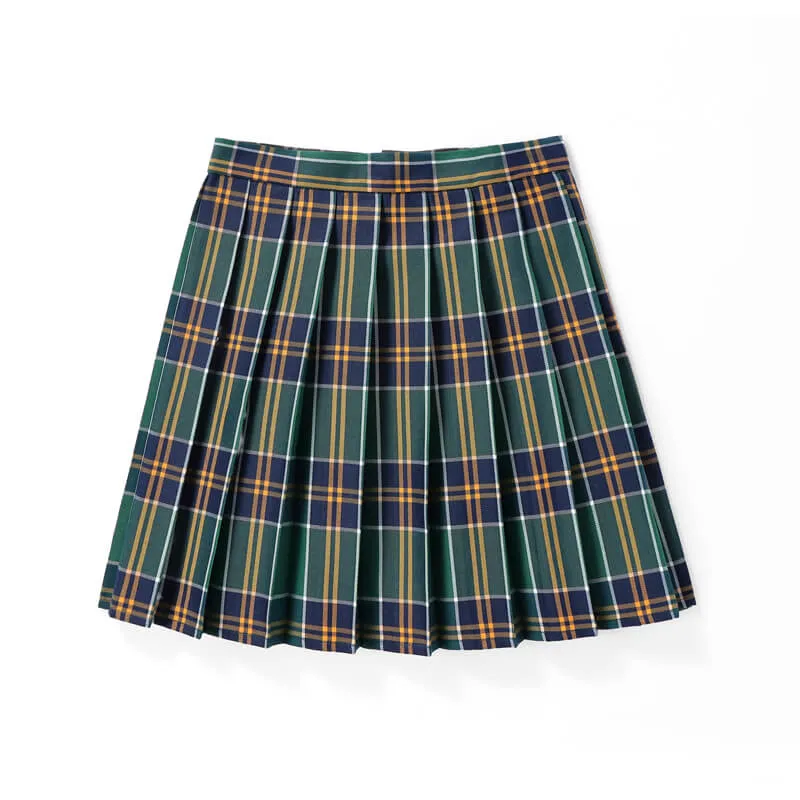 Blue Green JK vintage plaid uniform skirt