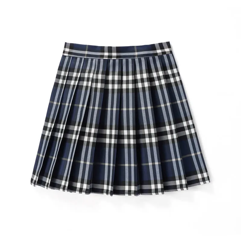 Blue Green JK vintage plaid uniform skirt