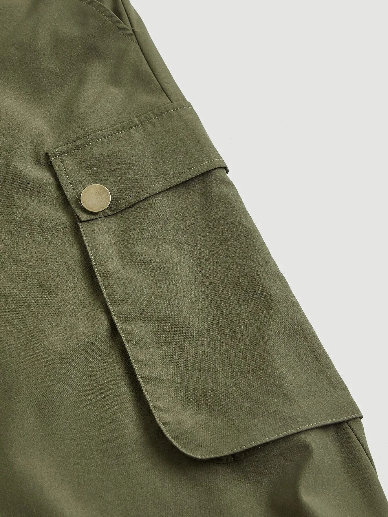 Button Pocket Side Parachute Cargo Pant