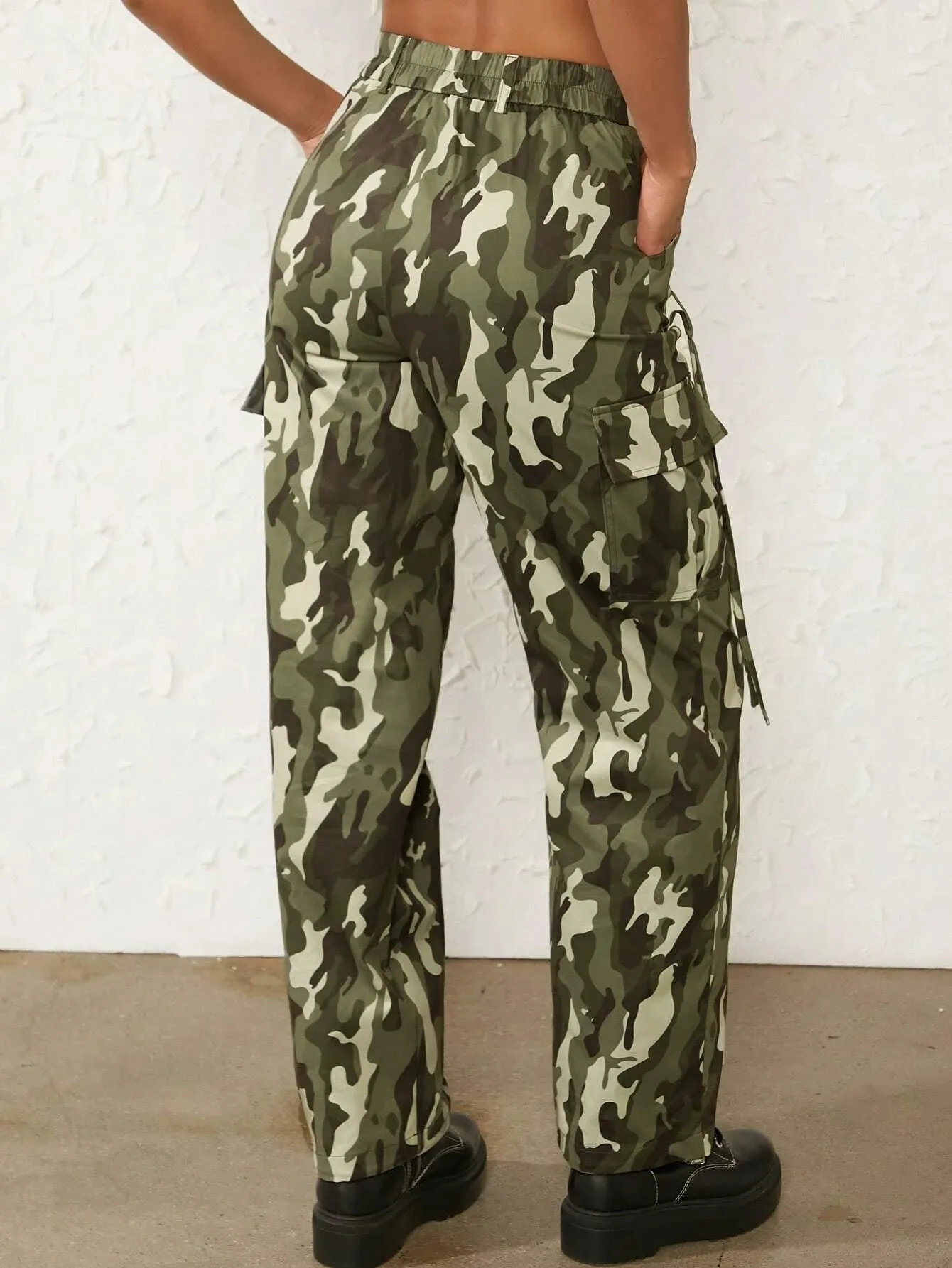 Camo Flap Pocket Side Cargo Pants