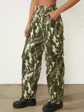 Camo Flap Pocket Side Cargo Pants