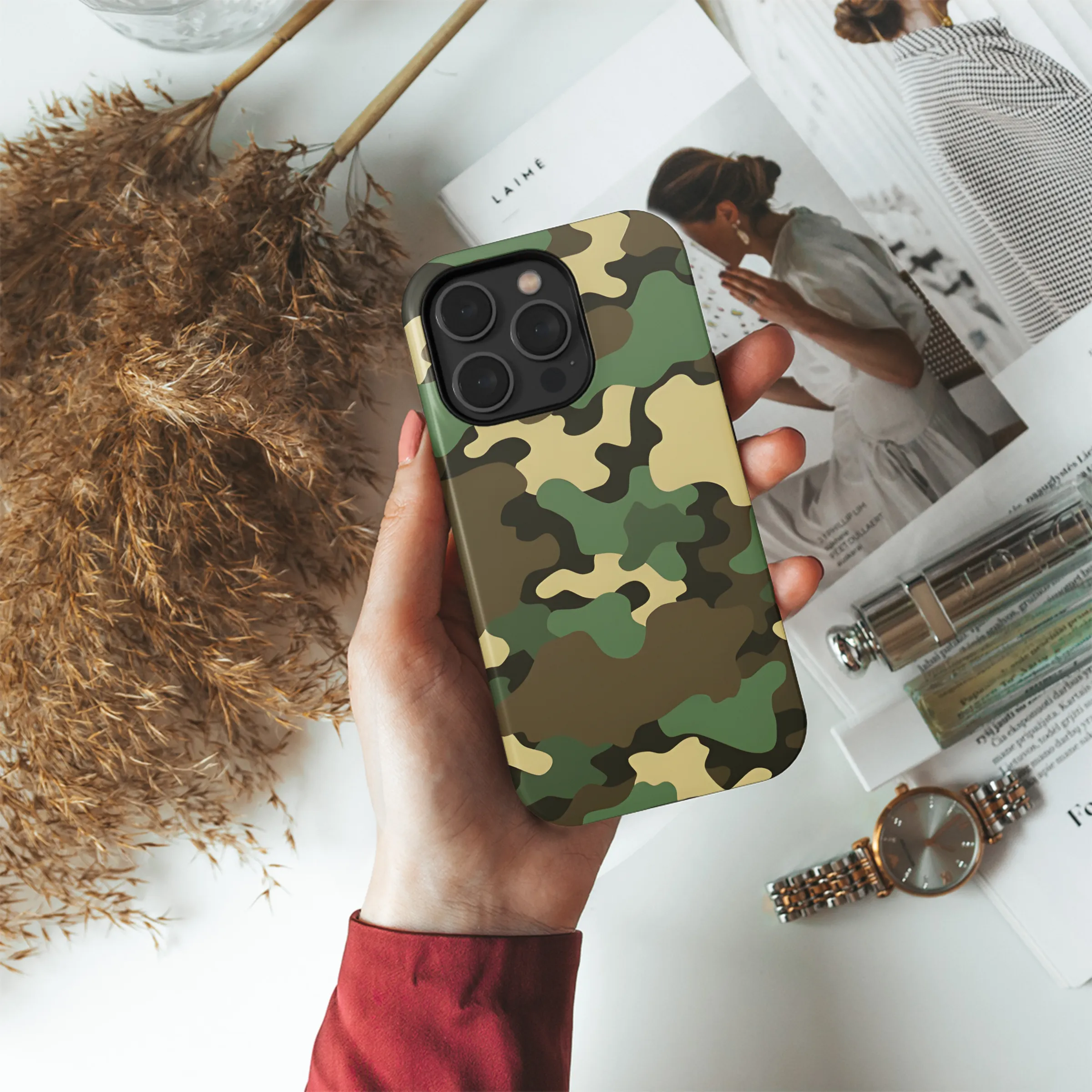 Camouflage Texture Pattern Phone Case iPhone Samsung Cover Pixel 2198