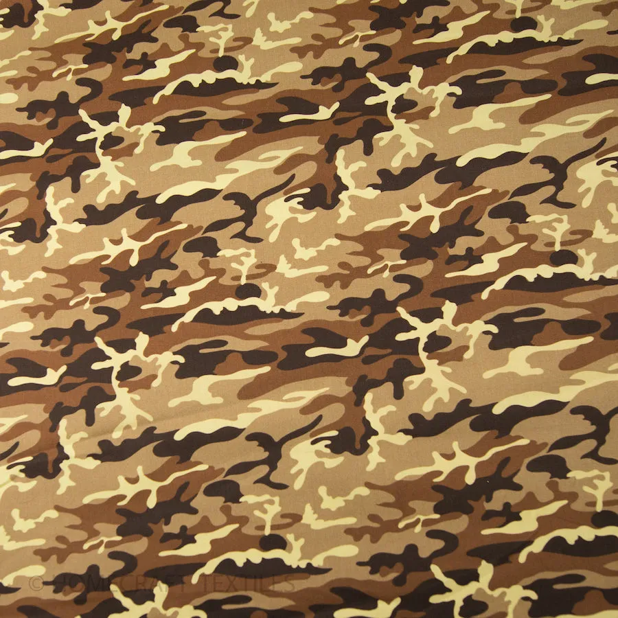 Camouflage/Army Printed Cotton Blend Canvas