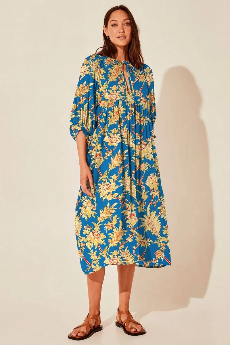 CASUAL FASHION BEACH HOLIDAY FLORAL LONG DRESS_CWDMD1352