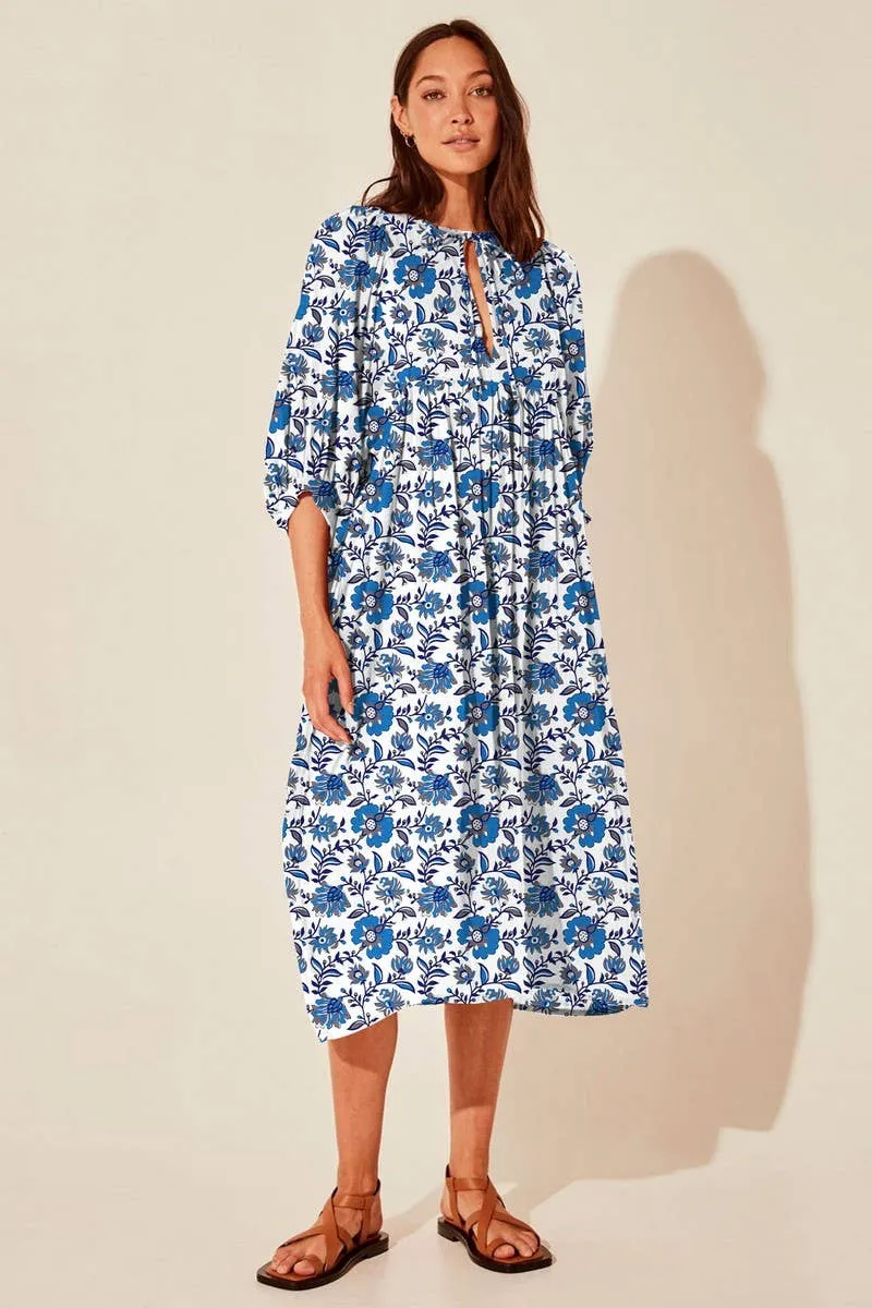 CASUAL FASHION BEACH HOLIDAY FLORAL LONG DRESS_CWDMD1352