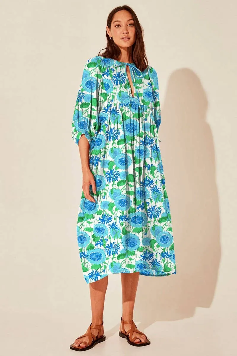 CASUAL FASHION BEACH HOLIDAY FLORAL LONG DRESS_CWDMD1352