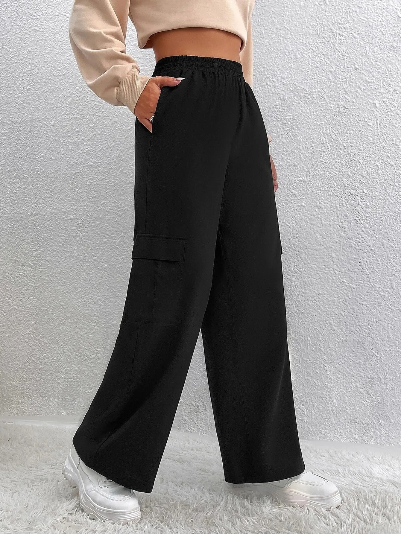 Casual High Waist Cargo Pants