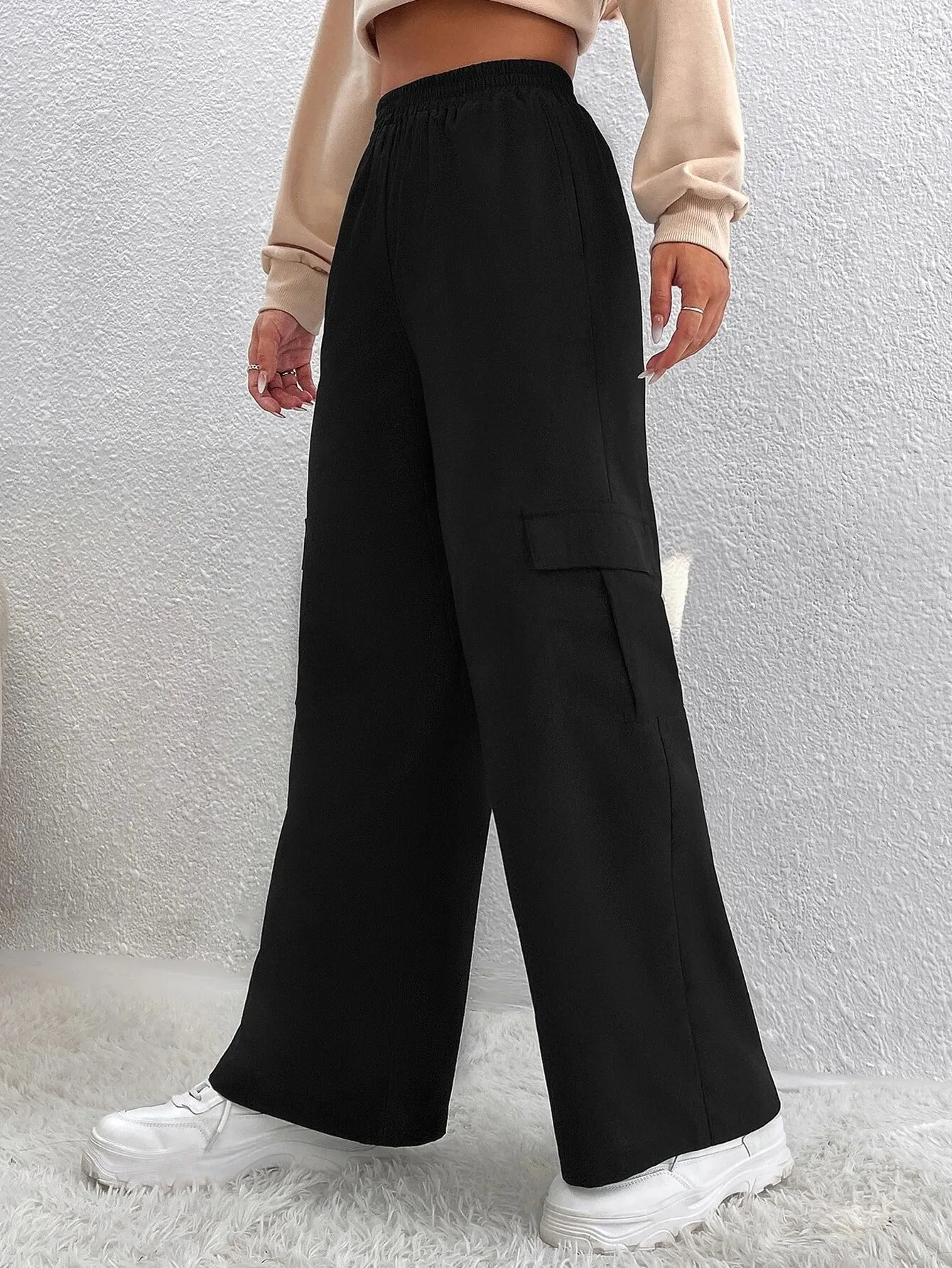 Casual High Waist Cargo Pants