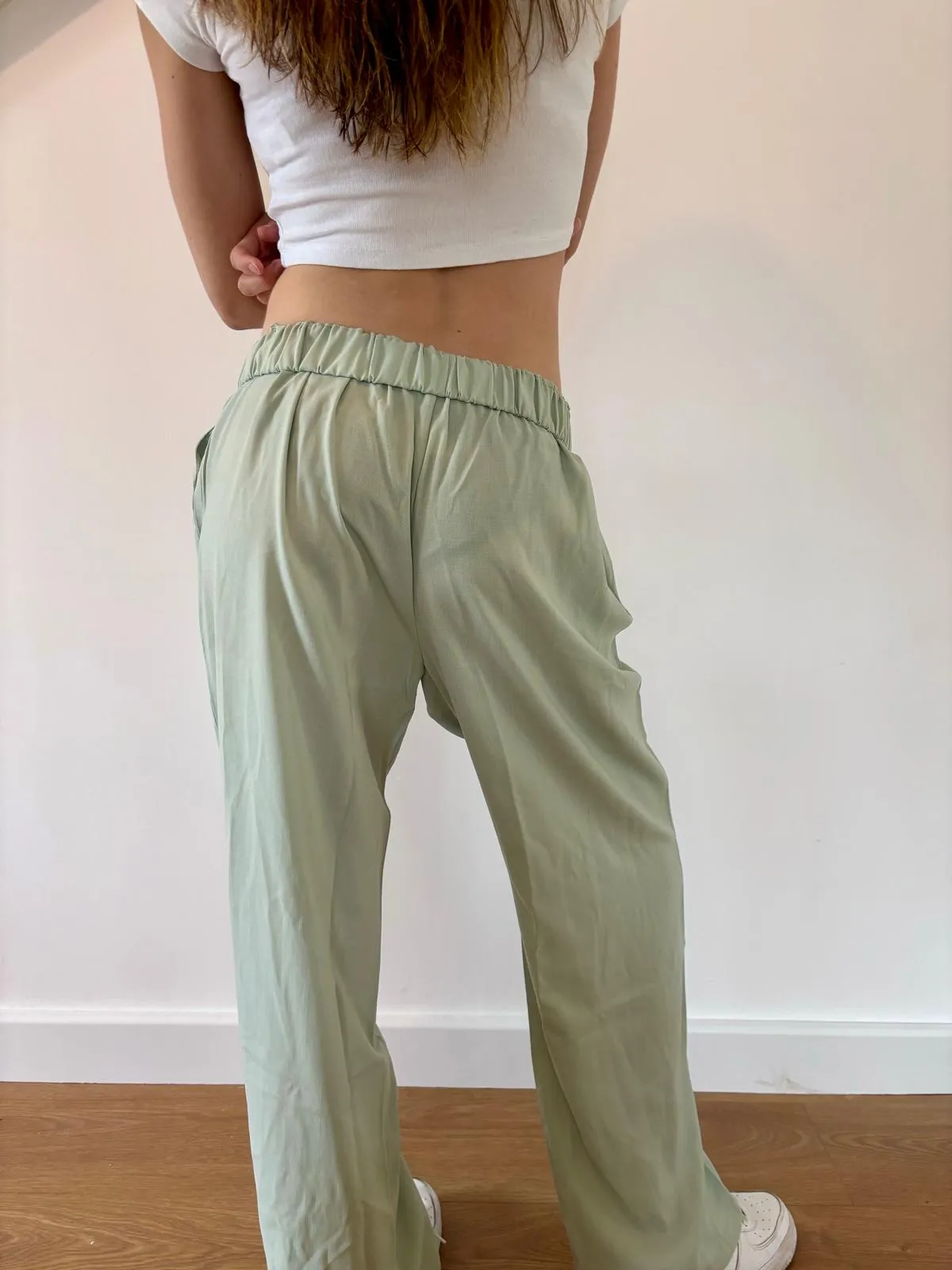 Casual striped cotton trousers