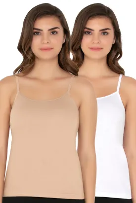 Cotton Camisole (Pack of 2) - Nude-White