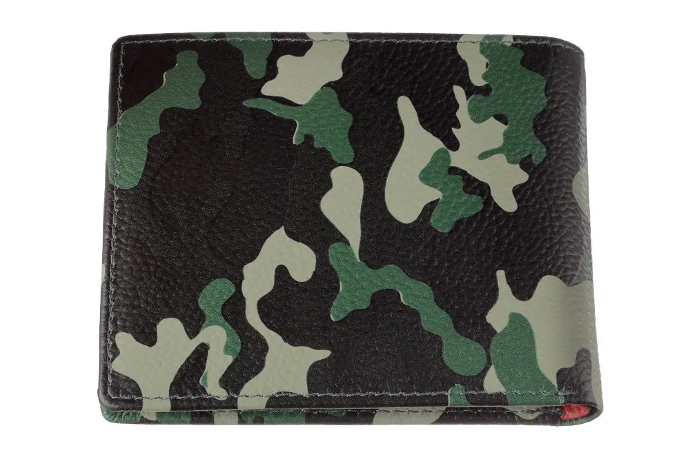 Credit card wallet camouflage green