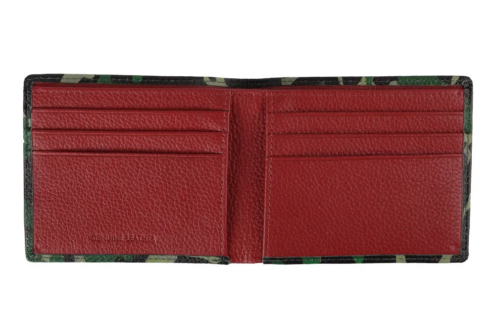 Credit card wallet camouflage green