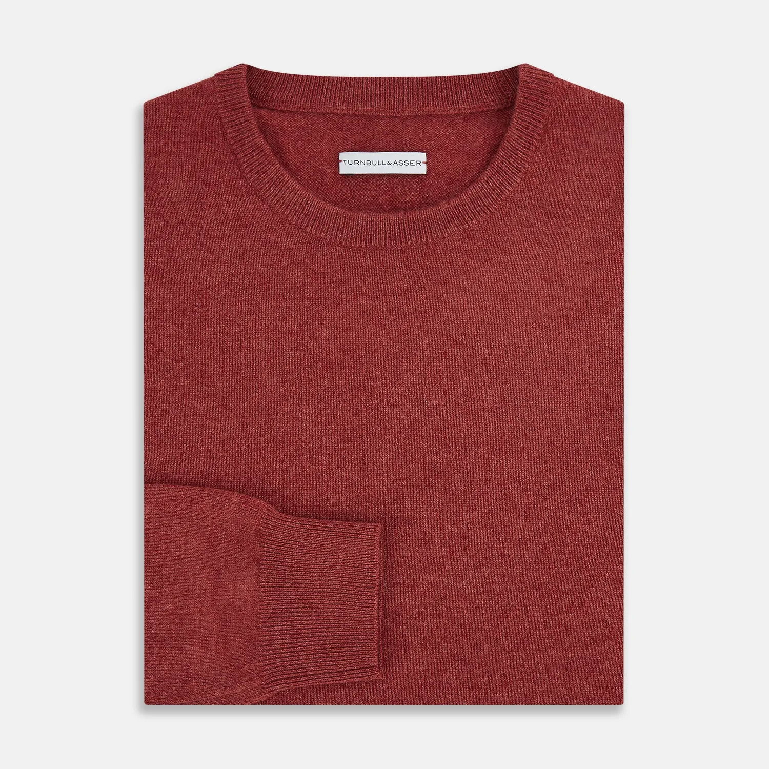 Crimson Red Cashmere Round Neck Jumper