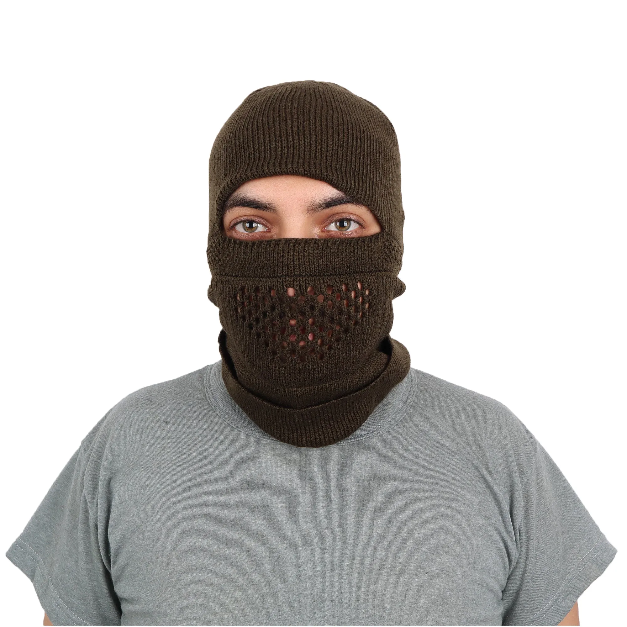 CRW Camouflage Knitted Balaclava Beanie (Ski Mask)