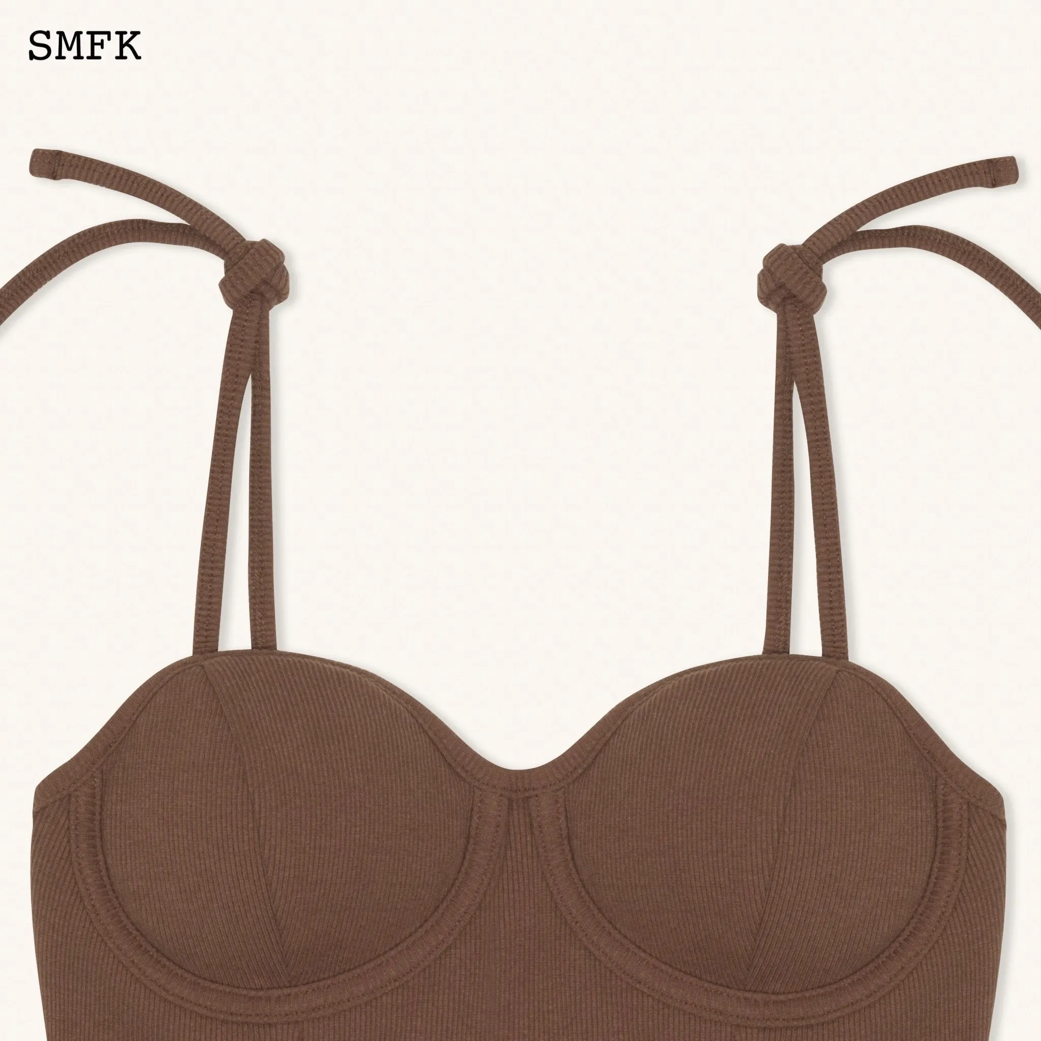 Desert Tactic Tube Top In Brown