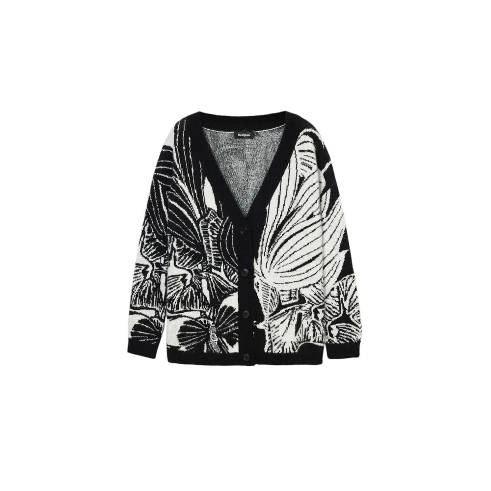 Desigual Black Acrylic Cardigan