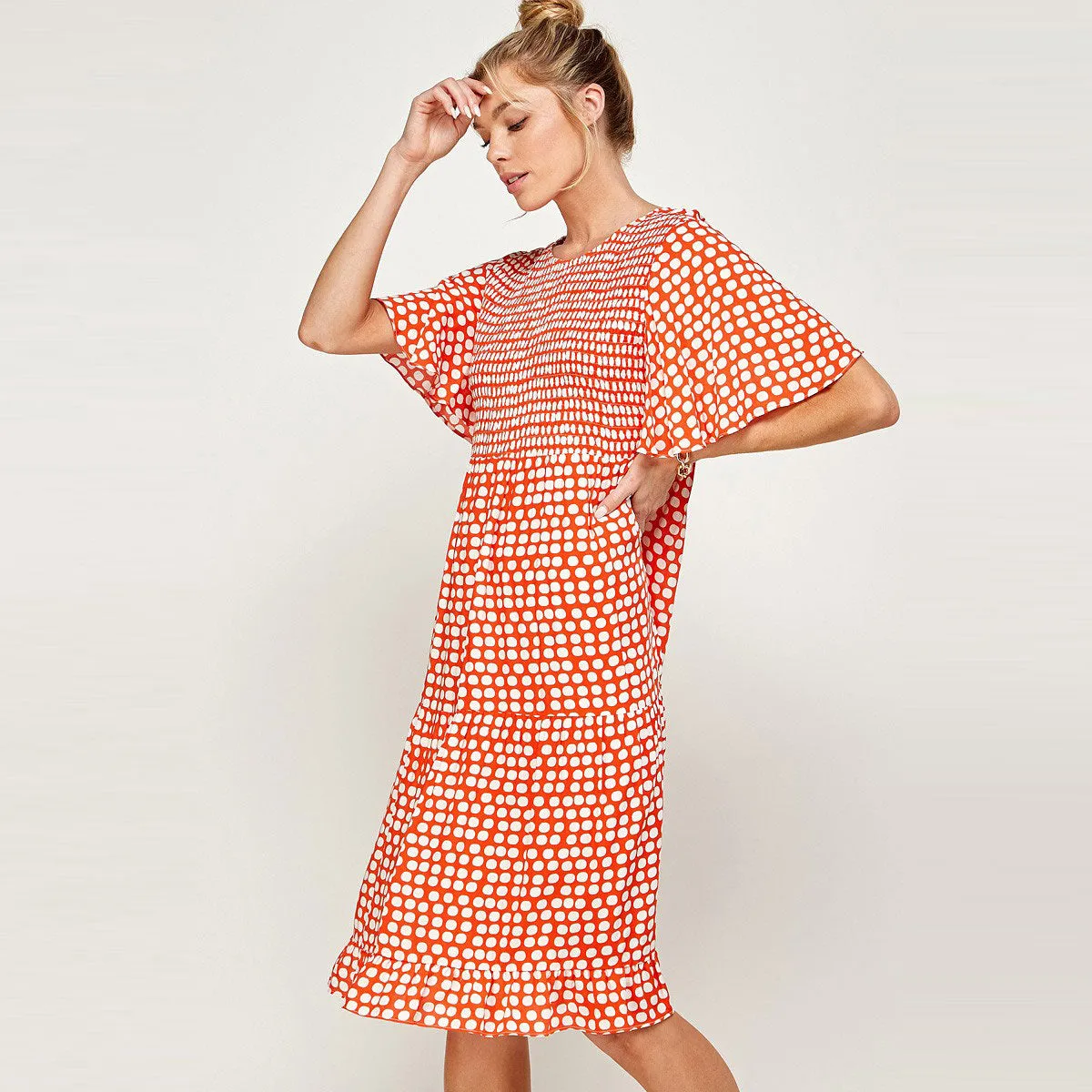 Dotty Charm Tiered Dress