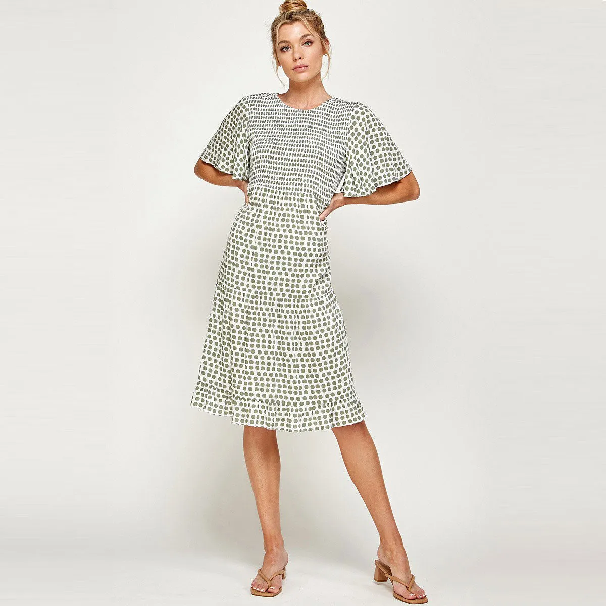 Dotty Charm Tiered Dress