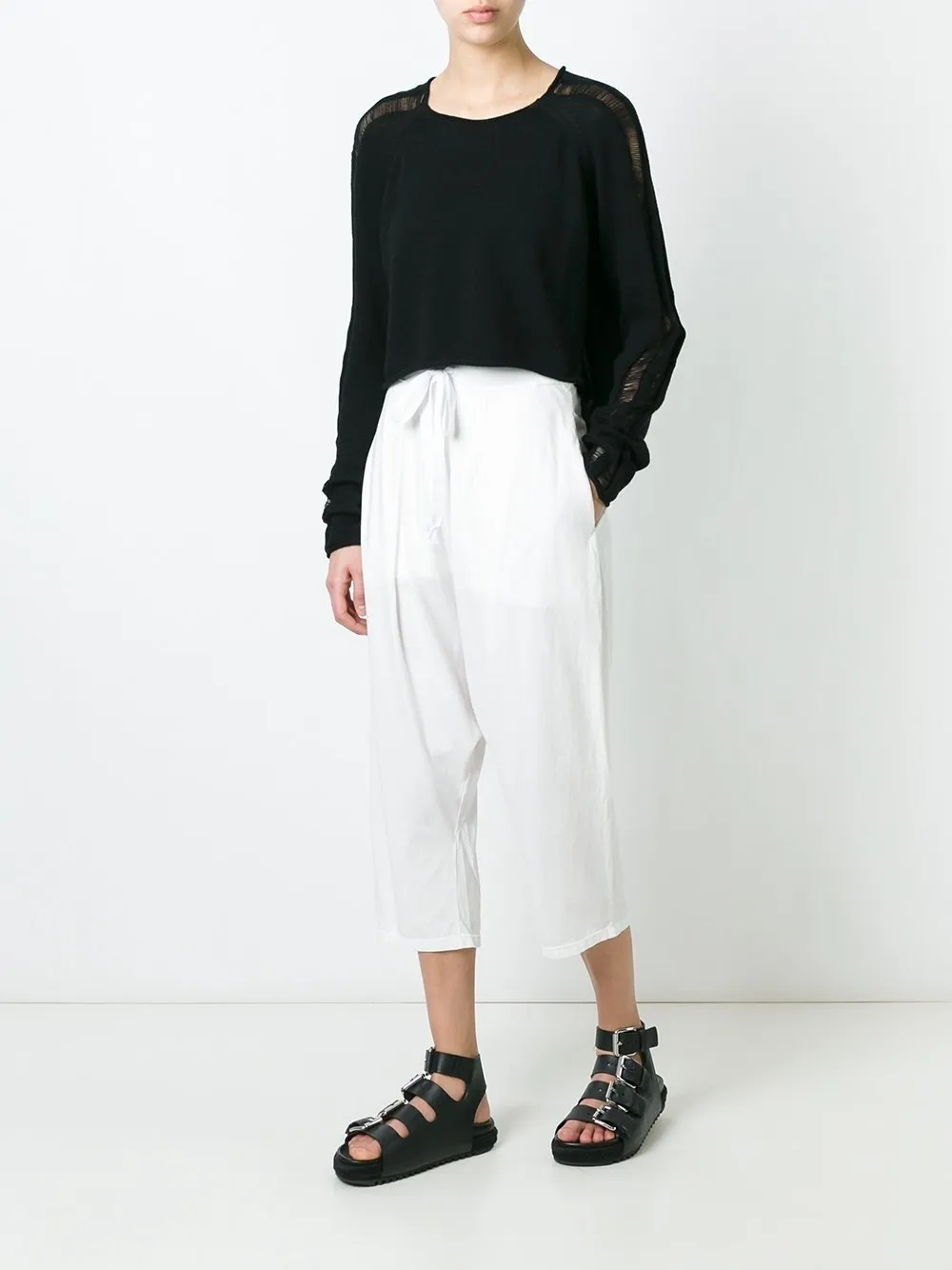 Drop Crotch Cropped Pants