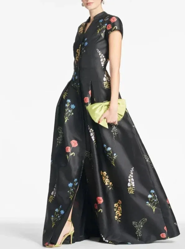 Elegant Floral Shirt Maxi Dress