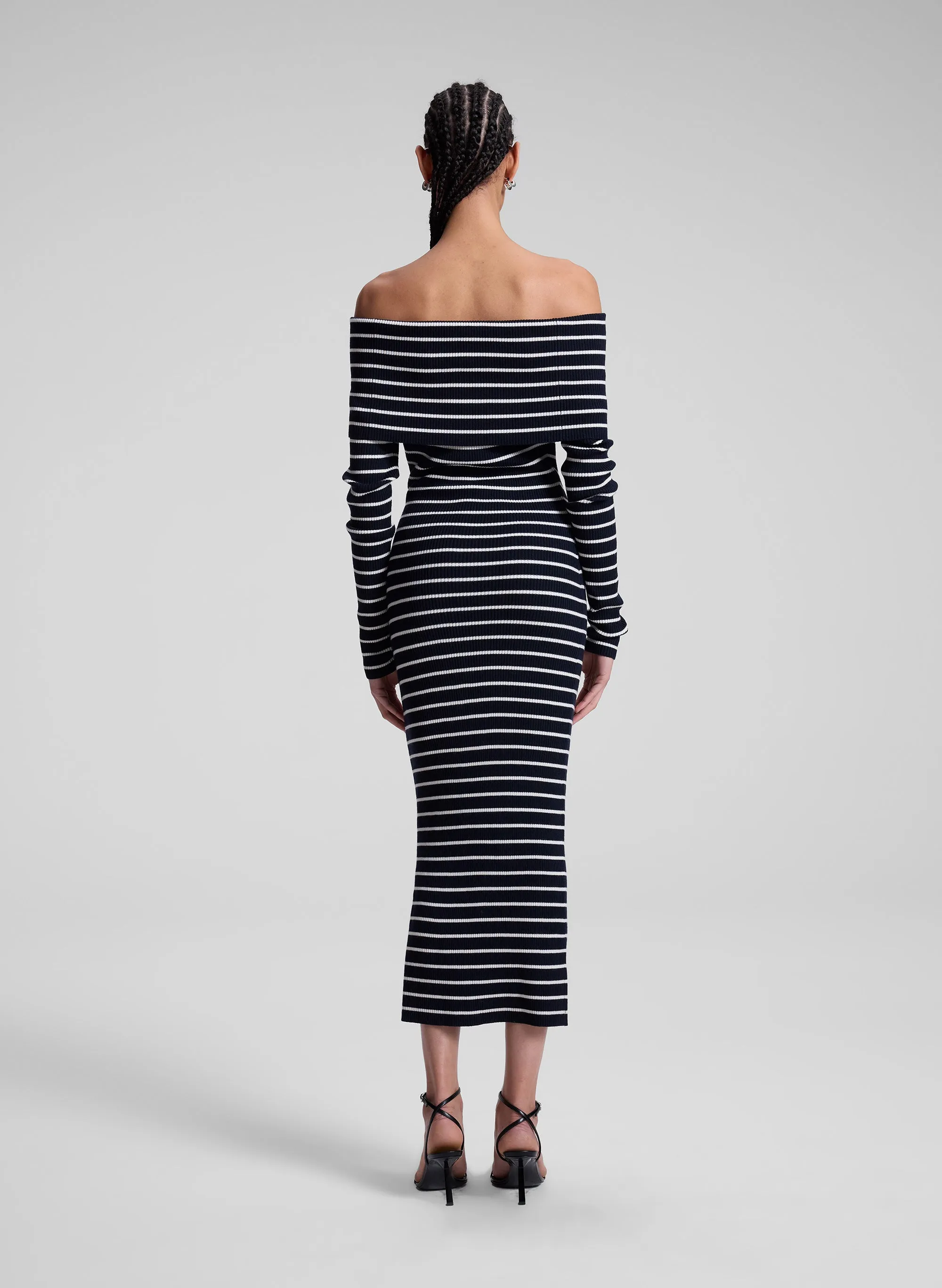 Evelyn Merino Off Shoulder Midi Dress