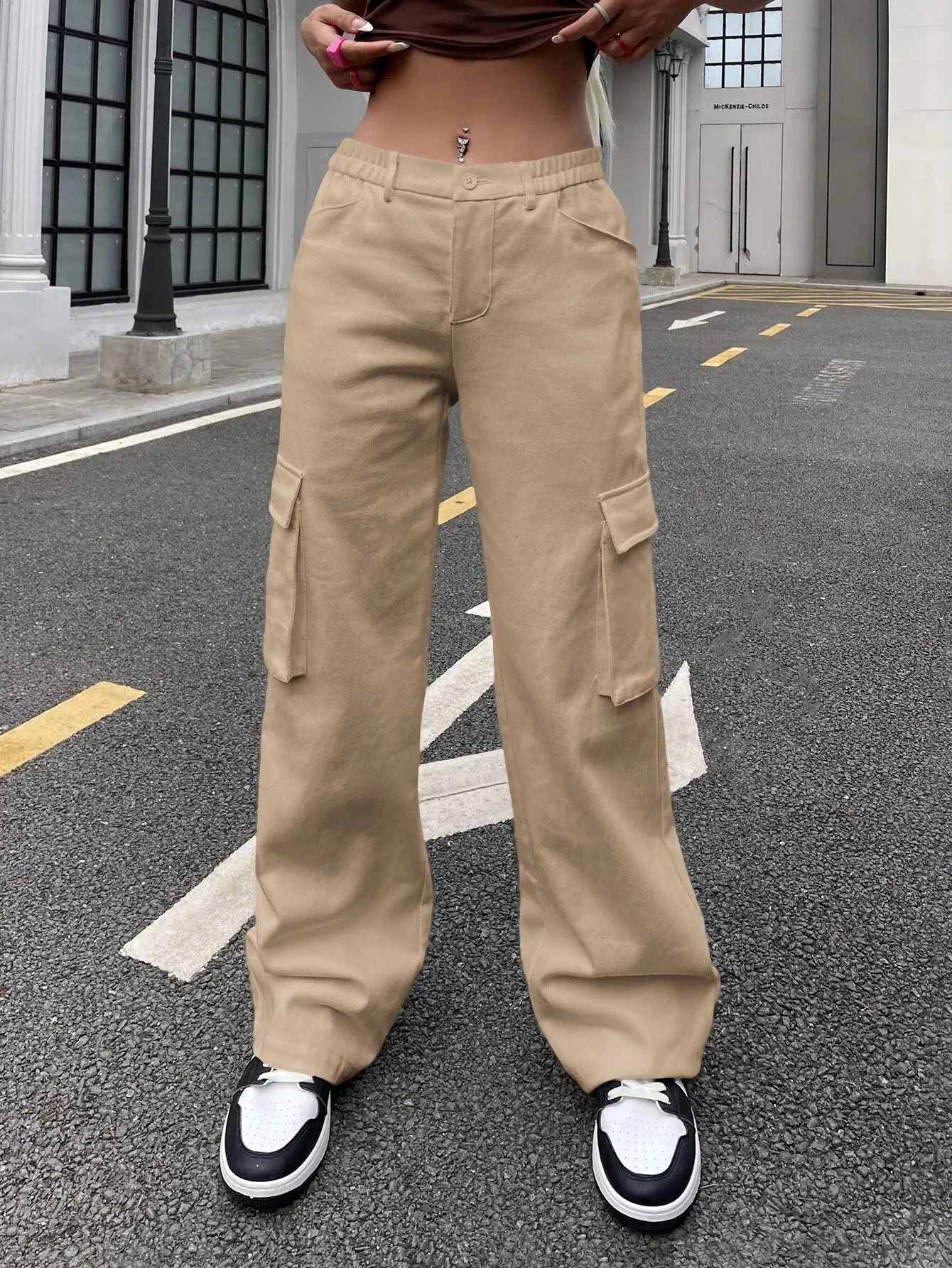 Flap Pocket Regular Fit Cargo Pants