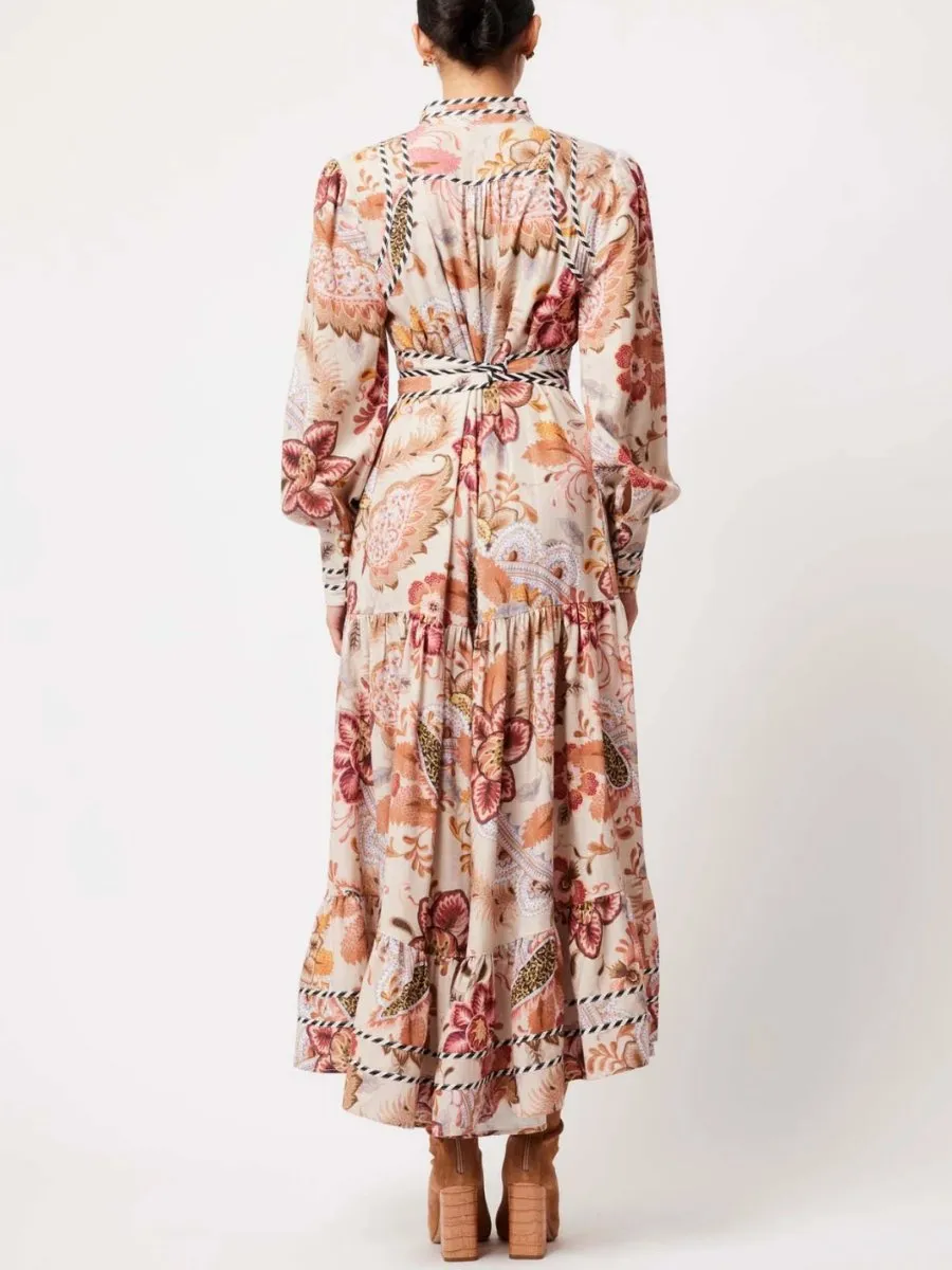 Floral Linen Maxi Dress