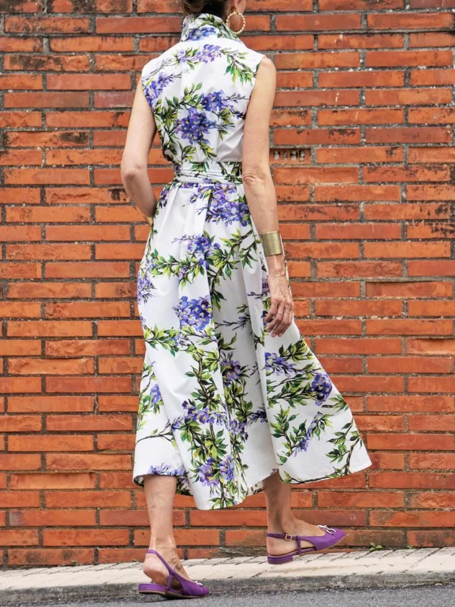 Floral Sleeveless Cotton Dress