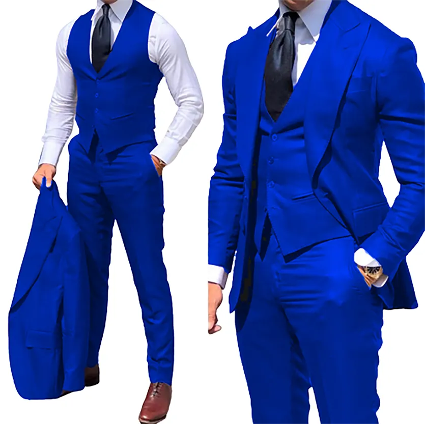 Funki Buys | Suits | Men's 3 Pcs Formal Grooms Suit | Slim Fit