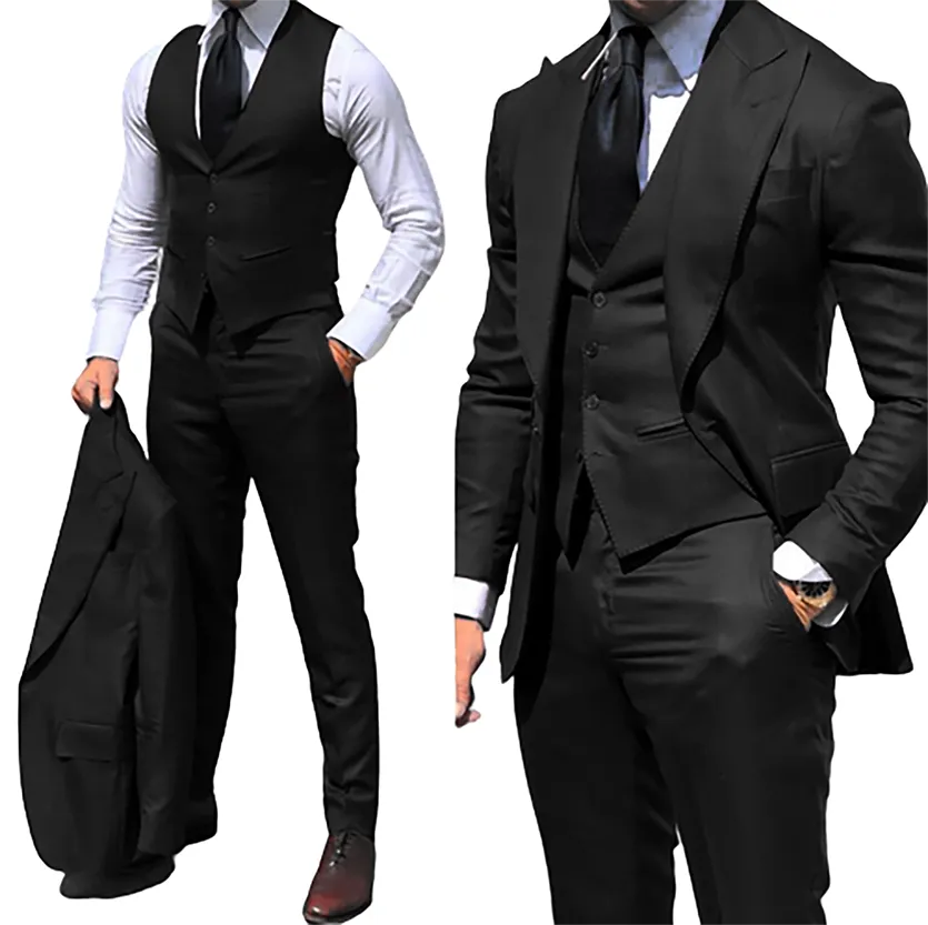 Funki Buys | Suits | Men's 3 Pcs Formal Grooms Suit | Slim Fit