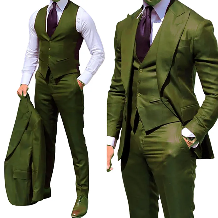 Funki Buys | Suits | Men's 3 Pcs Formal Grooms Suit | Slim Fit