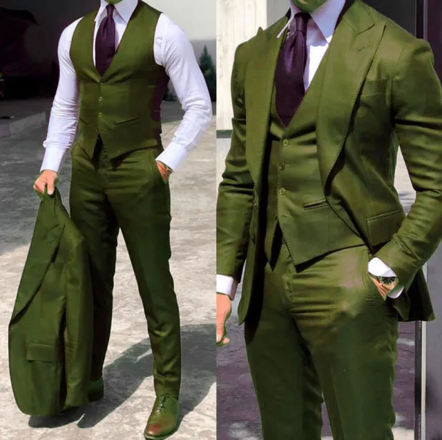 Funki Buys | Suits | Men's 3 Pcs Formal Grooms Suit | Slim Fit