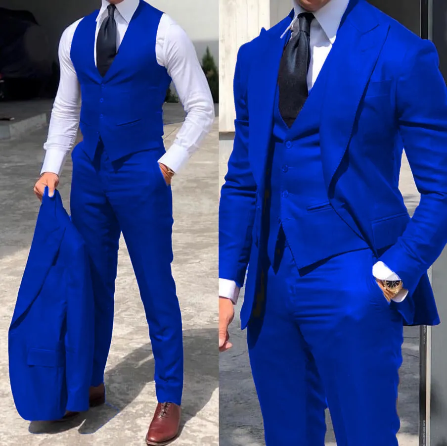 Funki Buys | Suits | Men's 3 Pcs Formal Grooms Suit | Slim Fit