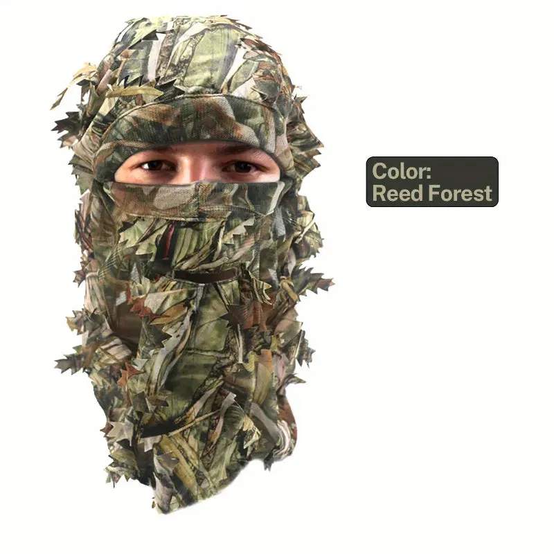 Ghillie Camouflage Leafy Hat 3D Full Face Mask Headwear Turkey Camo Hunter Hunting Accessories