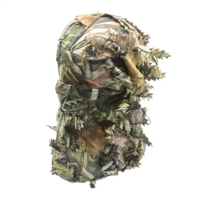 Ghillie Camouflage Leafy Hat 3D Full Face Mask Headwear Turkey Camo Hunter Hunting Accessories